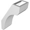 Ekena Millwork 3 1/2-in. W x 6-in. D x 10-in. H Legacy Architectural Grade PVC Knee Brace BRCP035X06X10LEC - alternate 2